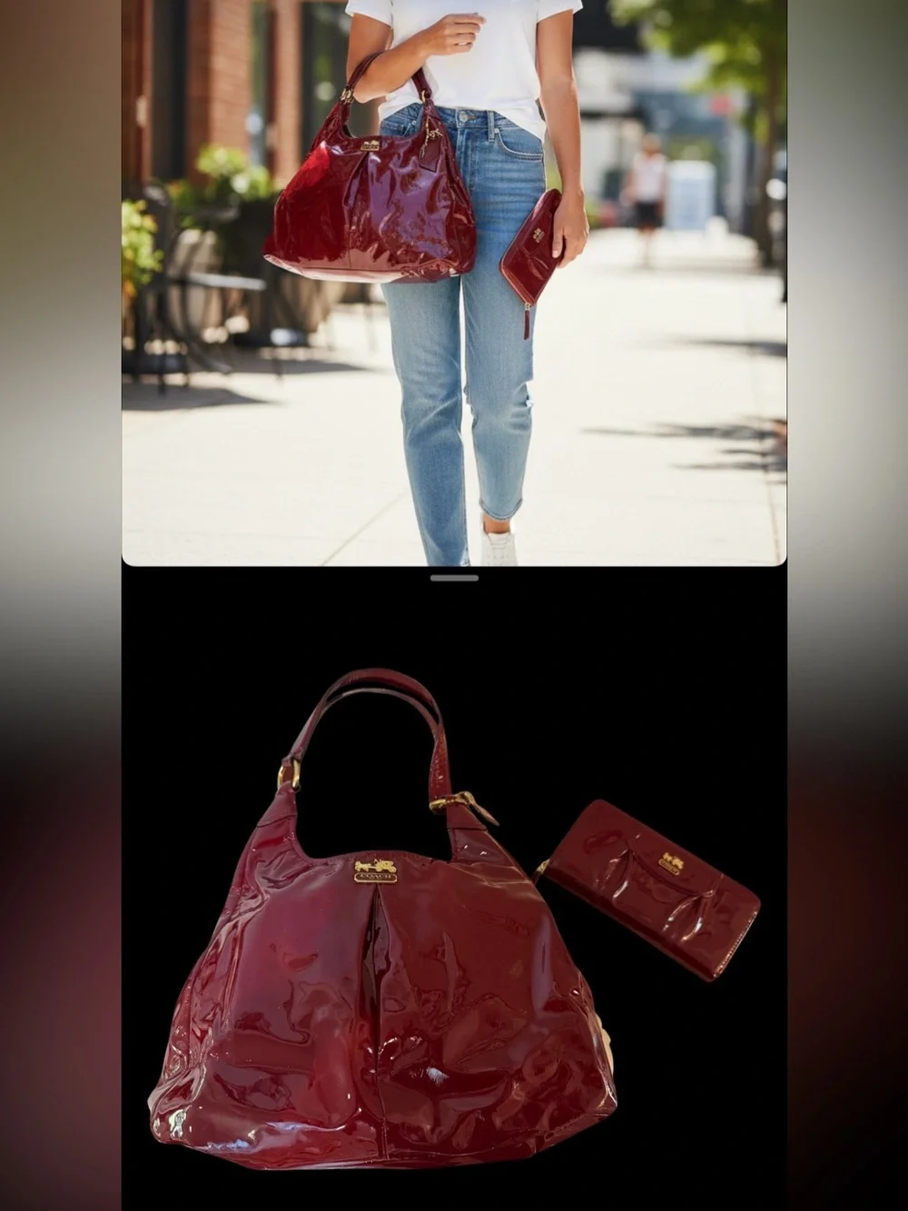 Coach Madison Maggie - Leather Bag and Wallet